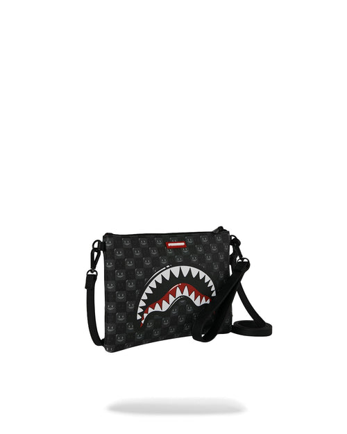 Geanta Sprayground Sharks In Paris Wtf Bubbly Black Check Crossover Clutch
