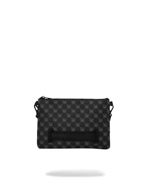 Geanta Sprayground Sharks In Paris Wtf Bubbly Black Check Crossover Clutch