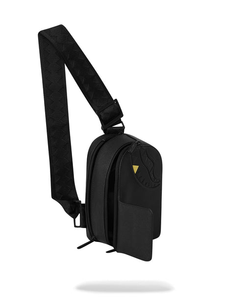 Rucsac Sprayground Blacked Out Embossed Gold Tooth Sling