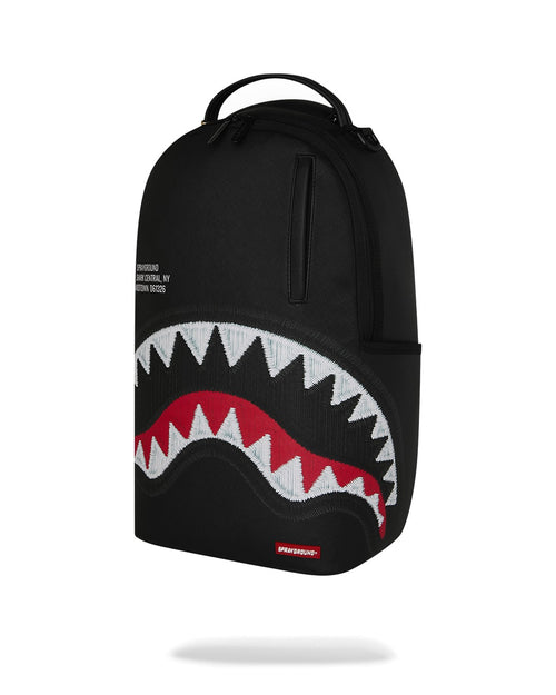 Rucsac Sprayground Shark Central Black Embroidered Shark