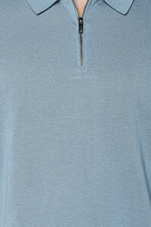 Tricou polo Ted Baker Givrans Ss Silk Blend Zip