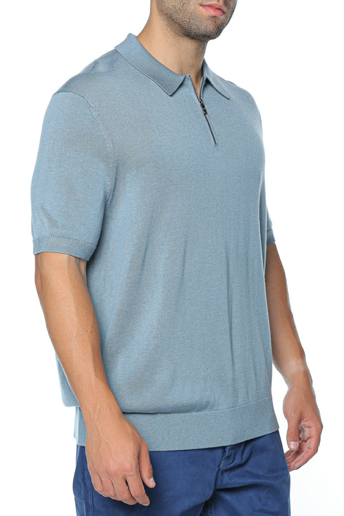 Tricou polo Ted Baker Givrans Ss Silk Blend Zip