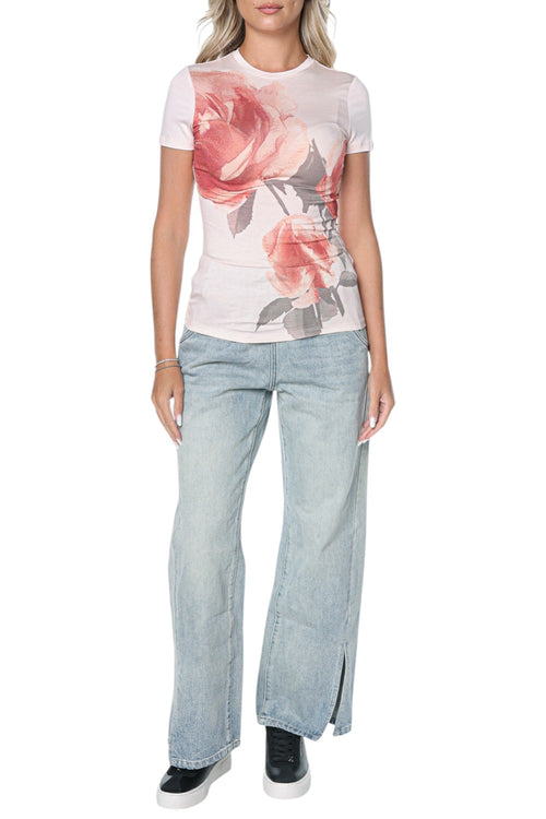 Jeans One Teaspoon Roadhouse Mid Waist Wide Leg Drawstring