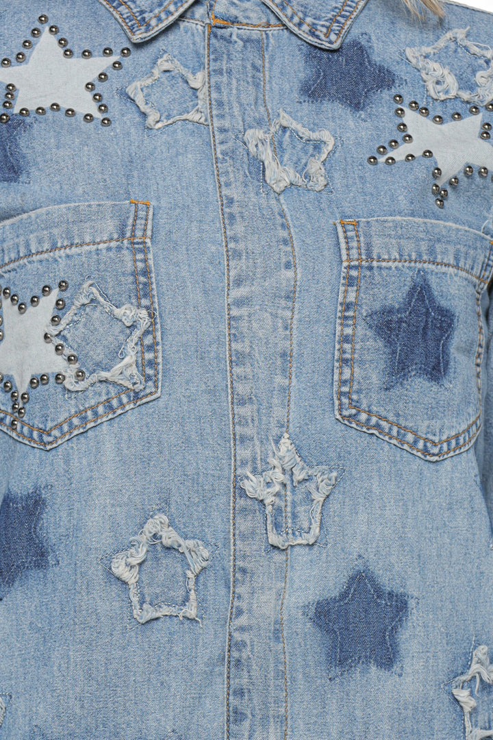 Salopeta denim ONETEASPOON Johnny Blue Star Paradise - 4