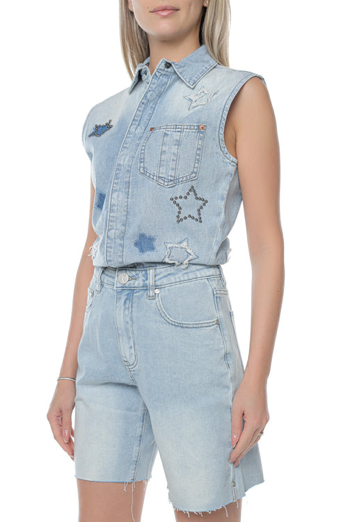 Salopeta ONETEASPOON Soft Blue Star Jackson