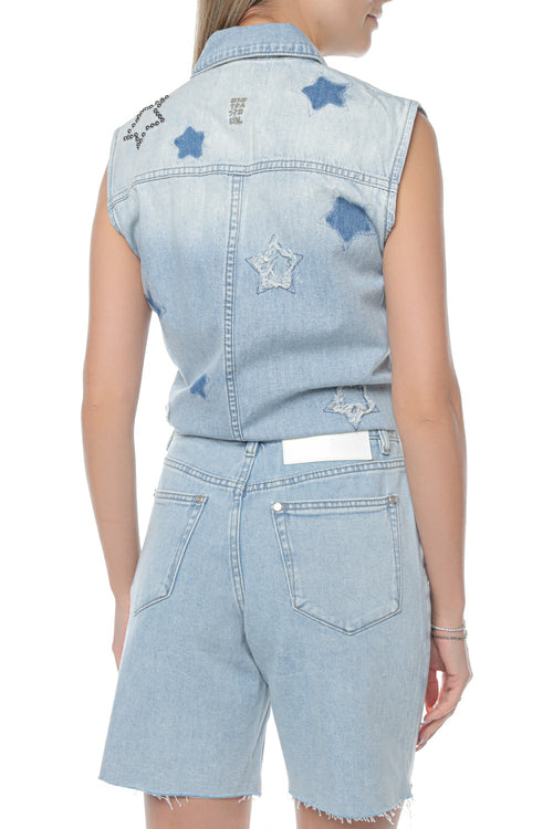 Salopeta ONETEASPOON Soft Blue Star Jackson