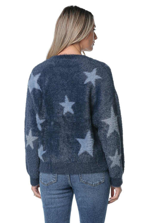 Pulover One Teaspoon Fluffy Star Albastru