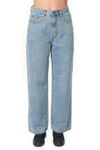 Jeans One Teaspoon Baxters Mid Waist Wide Leg Albastru
