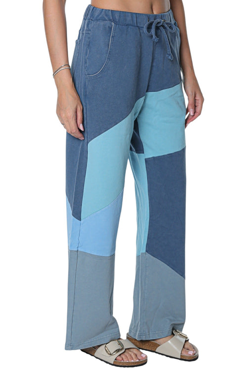 Pantaloni sport One Teaspoon Patchwork Wide Leg Fleece