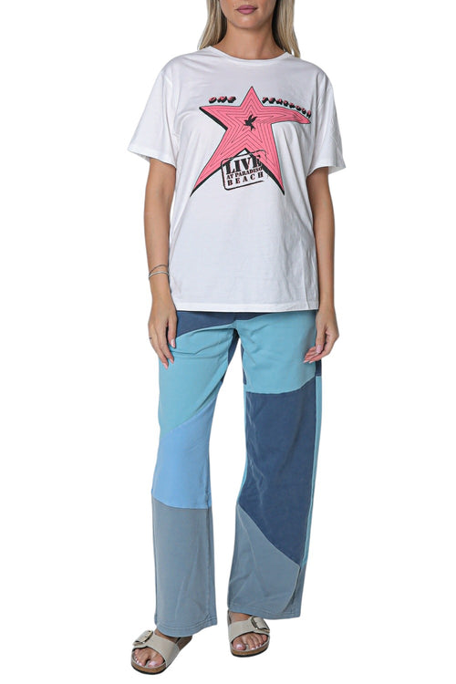 Pantaloni sport One Teaspoon Patchwork Wide Leg Fleece