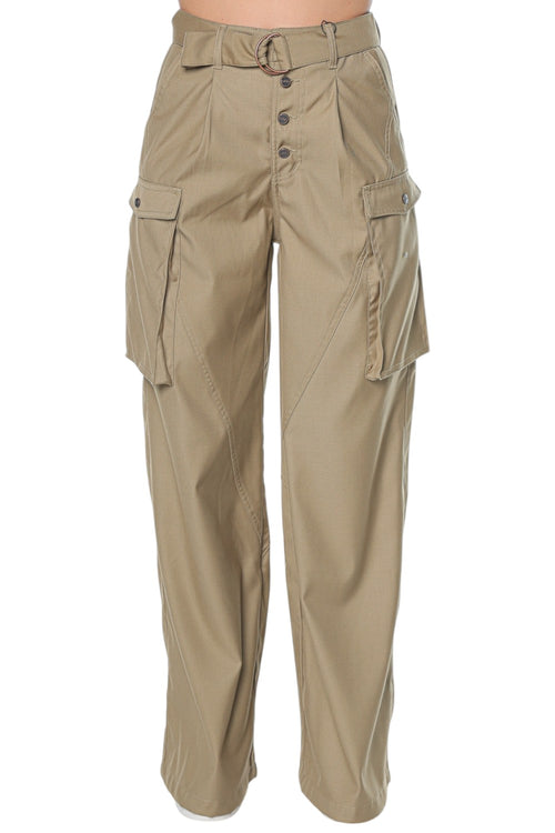 Pantaloni One Teaspoon Elemental High Waist Tencel Cargo