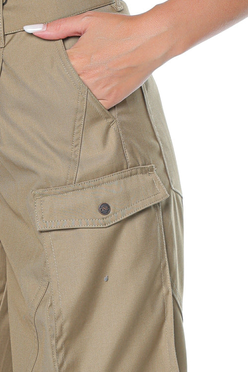 Pantaloni One Teaspoon Elemental High Waist Tencel Cargo