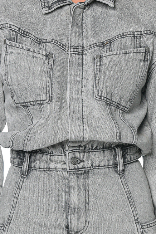 Salopeta One Teaspoon Icon Longsleeved Straight Leg Denim
