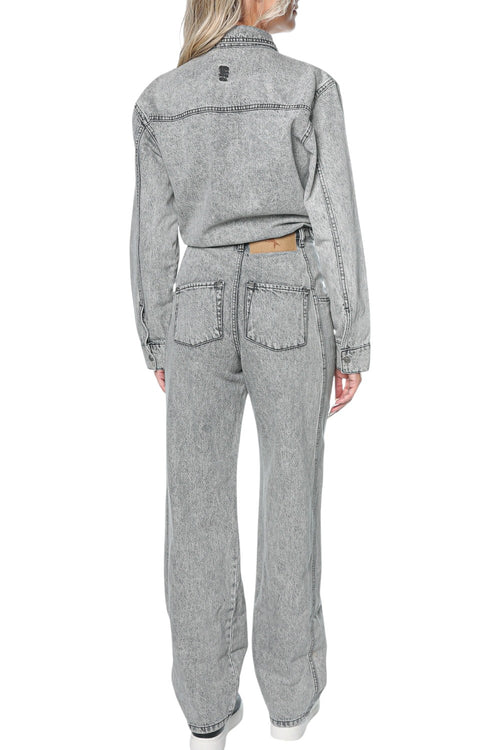 Salopeta One Teaspoon Icon Longsleeved Straight Leg Denim