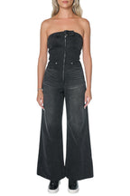 Salopeta One Teaspoon Dark Angel Strapless Wide Leg Denim