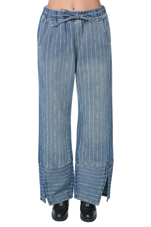 Jeans One Teaspoon Roadhouse Mid Waist Wide Leg Drawstring