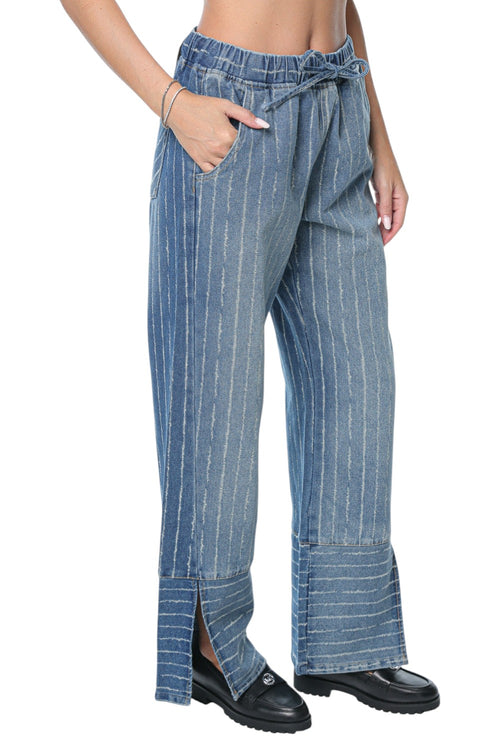 Jeans One Teaspoon Roadhouse Mid Waist Wide Leg Drawstring