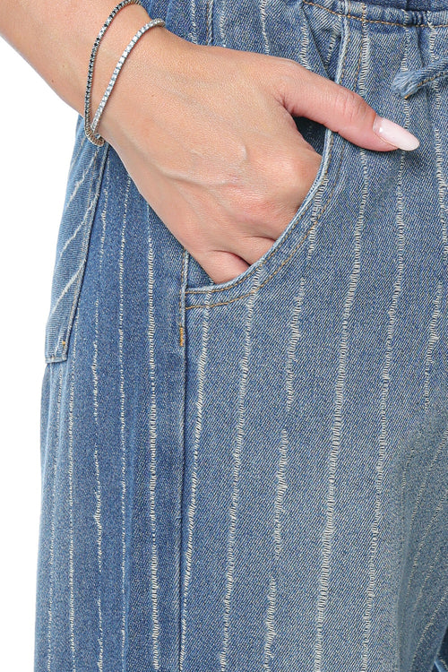 Jeans One Teaspoon Roadhouse Mid Waist Wide Leg Drawstring