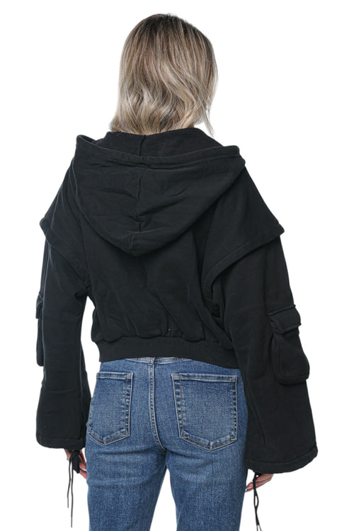 Hanorac One Teaspoon Hoodie Zipoff Sleeve
