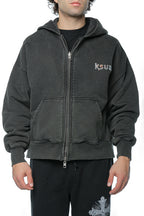 Hanorac Ksubi Death Snake Halen Zip Hoodie Ash