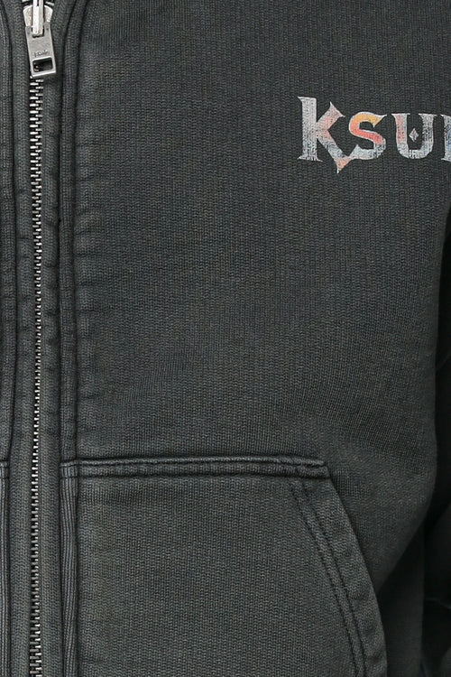 Hanorac Ksubi Death Snake Halen Zip Hoodie Ash