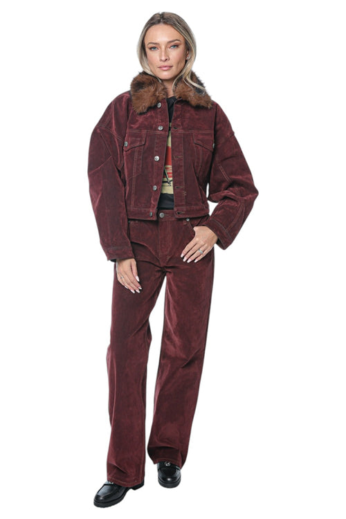 Jacheta Ksubi Relaxed Trucker Merlot