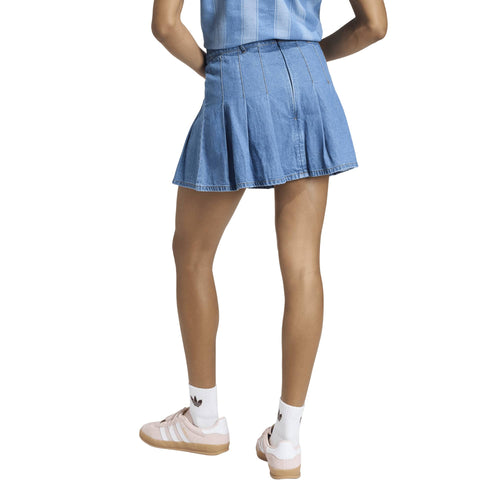 Fusta adidas Originals Denim Pleated