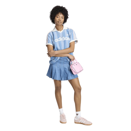 Fusta adidas Originals Denim Pleated