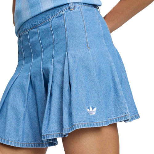 Fusta adidas Originals Denim Pleated