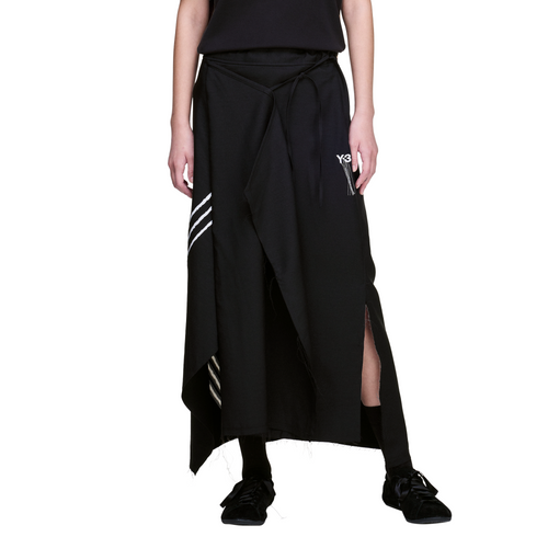 Fusta Y-3 Sport Uniform Raw Cut 3 Stripes