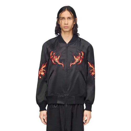 Jacheta Y-3 Embroidered Graphic Satin Souvenir