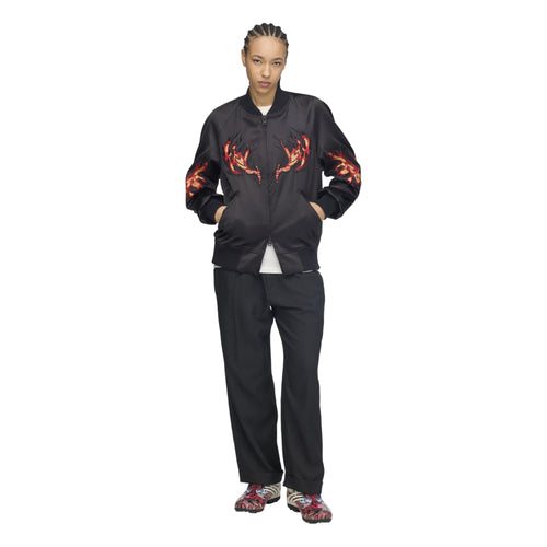 Jacheta Y-3 Embroidered Graphic Satin Souvenir