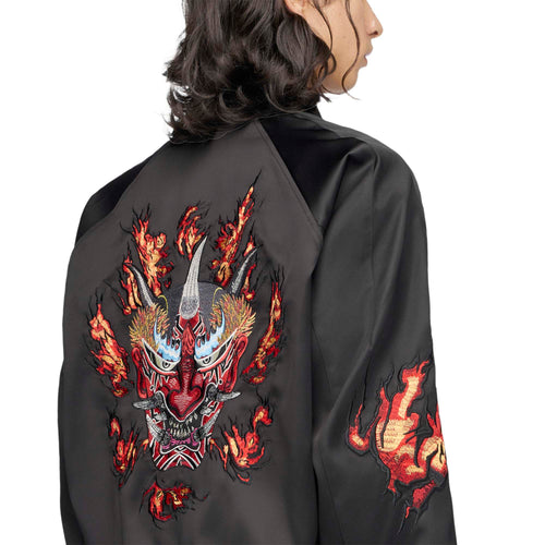 Jacheta Y-3 Embroidered Graphic Satin Souvenir