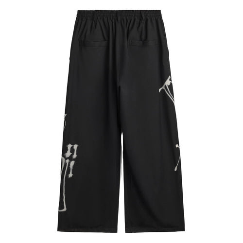 Pantaloni Y-3 Chito Graphic Wide Wool