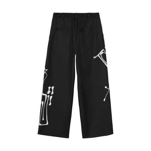 Pantaloni Y-3 Chito Graphic Wide Wool