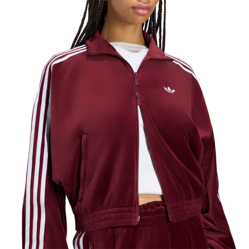 Jacheta adidas Originals Pleated Velour Track Top