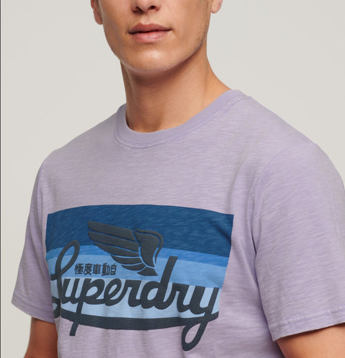 CALI STRIPED LOGO T SHIRT