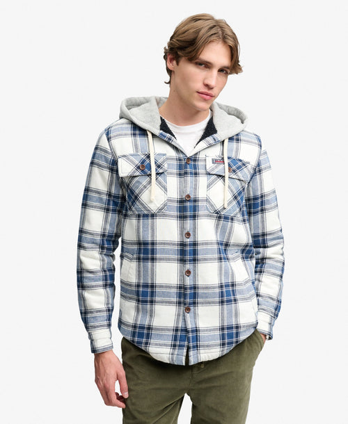 Camasa Superdry Borg Lined Hooded Overshirt