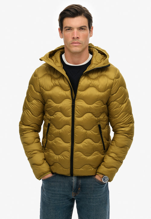 Jacheta down Superdry Hooded Quilted Wave Padded