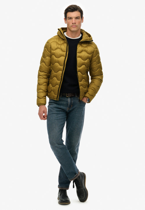 Jacheta down Superdry Hooded Quilted Wave Padded