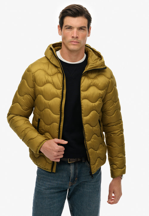 Jacheta down Superdry Hooded Quilted Wave Padded