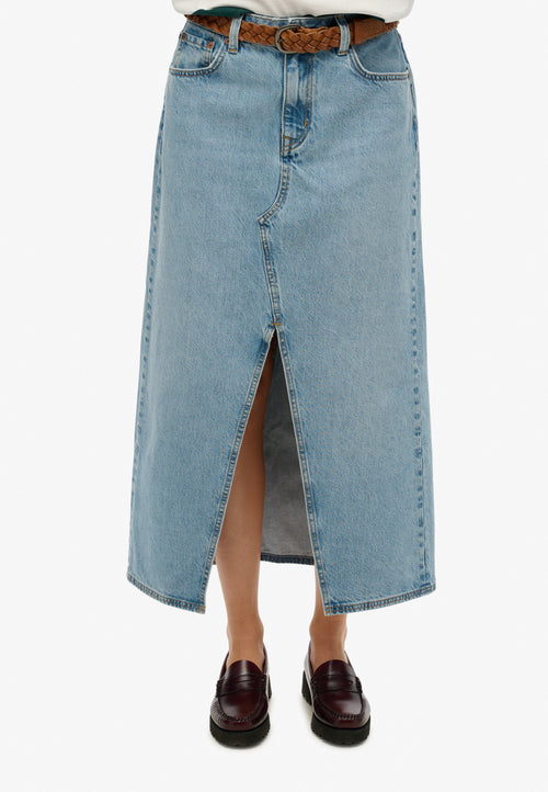 Fusta Superdry Denim Split Maxi