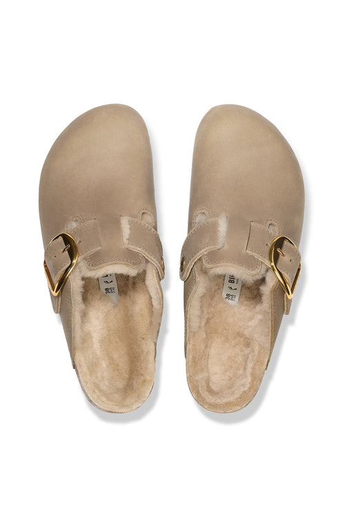 Saboti Birkenstock Boston Bb Shearling Leoi Tabacco