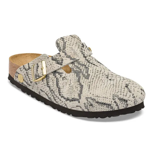 Saboti Birkenstock Boston Print Leve Snake Oyster