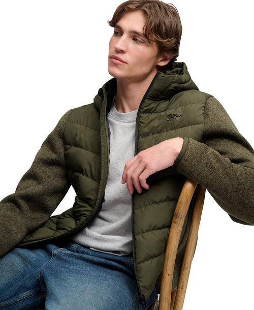 Jacheta Superdry Hooded Storm Knit Hybrid