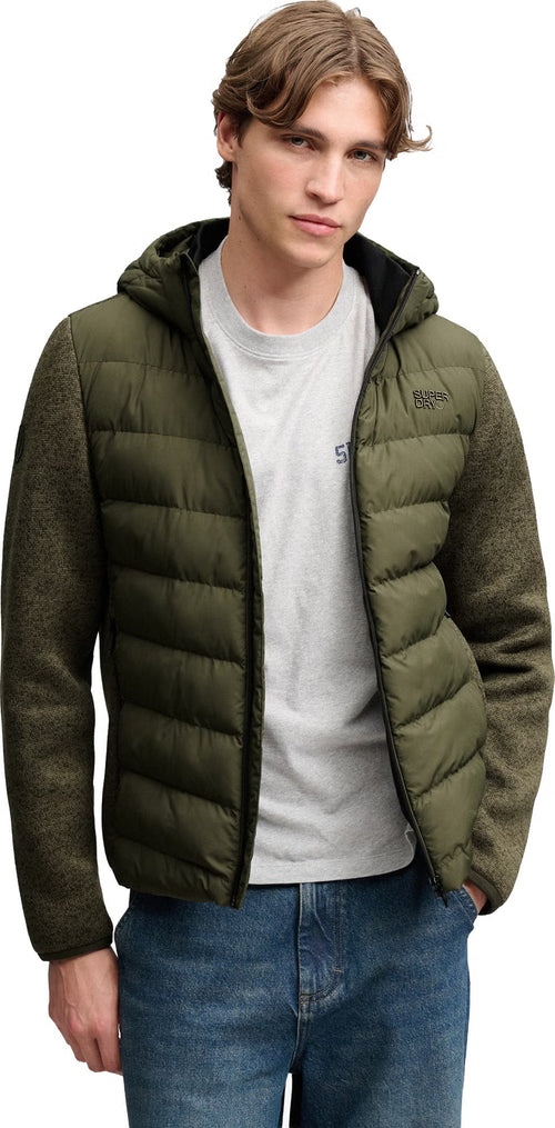 Jacheta Superdry Hooded Storm Knit Hybrid