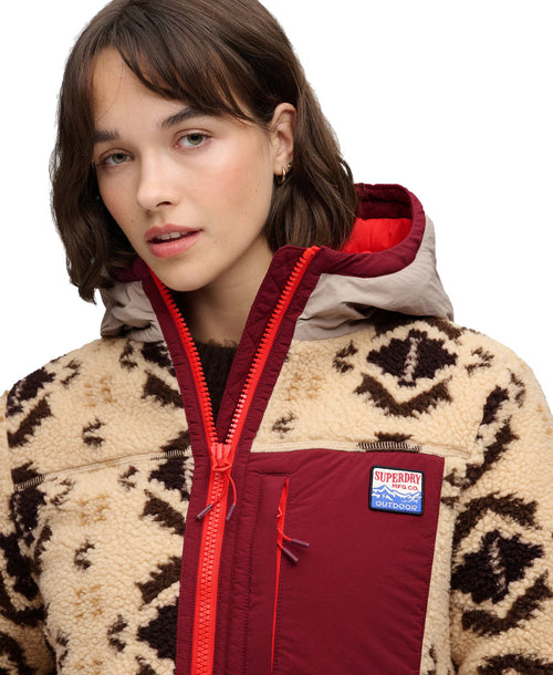 Jacheta Superdry Sherpa Jaquard Fleece Hybrid