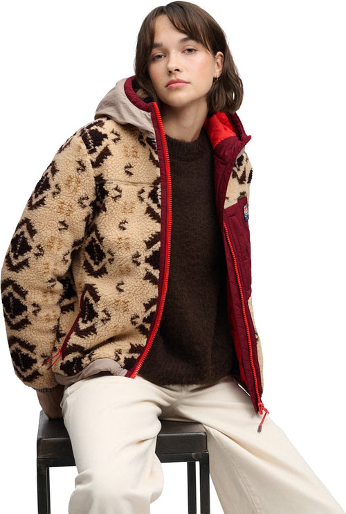 Jacheta Superdry Sherpa Jaquard Fleece Hybrid