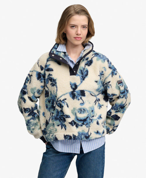 Hanorac Superdry Super Soft Printed Half Button