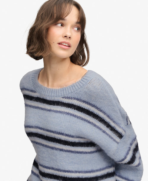 Pulover Superdry Slouchy Brushed Stripe Knit
